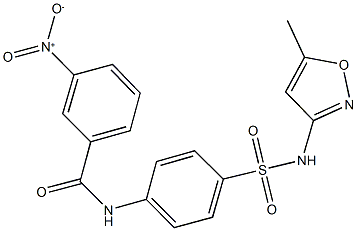 3-nitro-N-(4-{[(5-methylisoxazol-3-yl)amino]sulfonyl}phenyl)benzamide 化学構造式