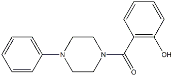 2-[(4-phenyl-1-piperazinyl)carbonyl]phenol Structure
