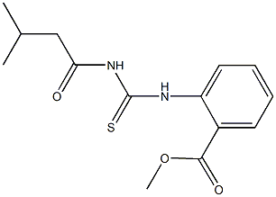 methyl 2-({[(3-methylbutanoyl)amino]carbothioyl}amino)benzoate,,结构式