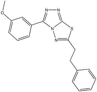  methyl 3-[6-(2-phenylethyl)[1,2,4]triazolo[3,4-b][1,3,4]thiadiazol-3-yl]phenyl ether