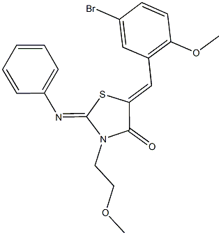 5-(5-bromo-2-methoxybenzylidene)-3-(2-methoxyethyl)-2-(phenylimino)-1,3-thiazolidin-4-one