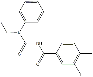 N-ethyl-N'-(3-iodo-4-methylbenzoyl)-N-phenylthiourea Struktur