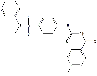 4-({[(4-fluorobenzoyl)amino]carbothioyl}amino)-N-methyl-N-phenylbenzenesulfonamide