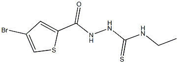 2-[(4-bromo-2-thienyl)carbonyl]-N-ethylhydrazinecarbothioamide,,结构式