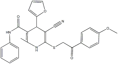 5-cyano-4-(2-furyl)-6-{[2-(4-methoxyphenyl)-2-oxoethyl]sulfanyl}-2-methyl-N-phenyl-1,4-dihydro-3-pyridinecarboxamide