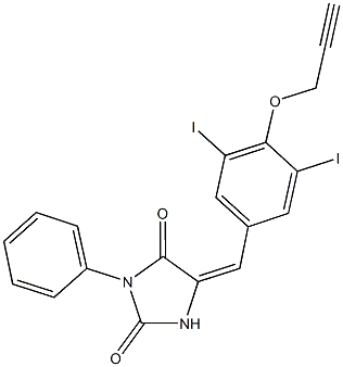 5-[3,5-diiodo-4-(prop-2-ynyloxy)benzylidene]-3-phenylimidazolidine-2,4-dione