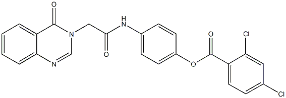 4-{[2-(4-oxo-3(4H)-quinazolinyl)acetyl]amino}phenyl 2,4-dichlorobenzoate 化学構造式