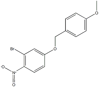 2-bromo-4-[(4-methoxybenzyl)oxy]-1-nitrobenzene 化学構造式