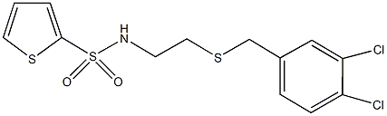 N-{2-[(3,4-dichlorobenzyl)sulfanyl]ethyl}-2-thiophenesulfonamide Struktur
