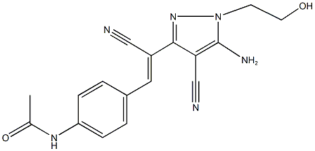 N-(4-{2-[5-amino-4-cyano-1-(2-hydroxyethyl)-1H-pyrazol-3-yl]-2-cyanovinyl}phenyl)acetamide