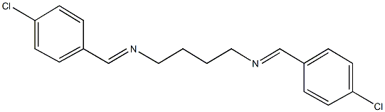 N-(4-chlorobenzylidene)-N-{4-[(4-chlorobenzylidene)amino]butyl}amine,,结构式