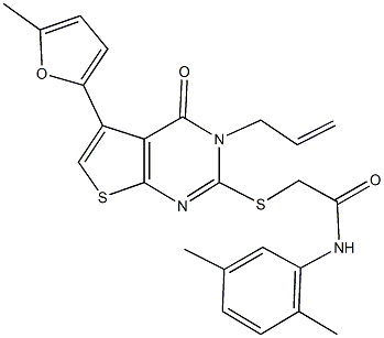  2-{[3-allyl-5-(5-methyl-2-furyl)-4-oxo-3,4-dihydrothieno[2,3-d]pyrimidin-2-yl]sulfanyl}-N-(2,5-dimethylphenyl)acetamide