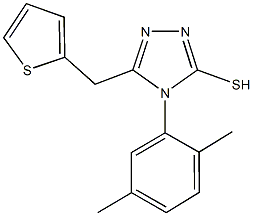 4-(2,5-dimethylphenyl)-5-(2-thienylmethyl)-4H-1,2,4-triazol-3-yl hydrosulfide Structure