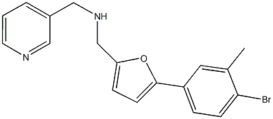 N-{[5-(4-bromo-3-methylphenyl)-2-furyl]methyl}-N-(3-pyridinylmethyl)amine Structure