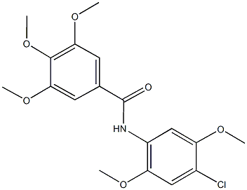 N-[4-chloro-2,5-bis(methyloxy)phenyl]-3,4,5-tris(methyloxy)benzamide 化学構造式