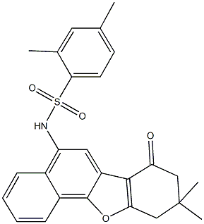 N-(9,9-dimethyl-7-oxo-7,8,9,10-tetrahydronaphtho[1,2-b][1]benzofuran-5-yl)-2,4-dimethylbenzenesulfonamide Structure