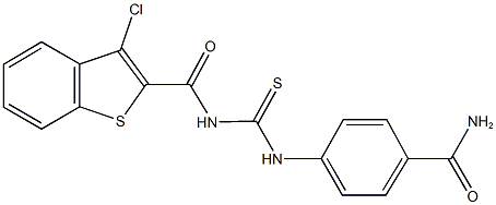4-[({[(3-chloro-1-benzothien-2-yl)carbonyl]amino}carbothioyl)amino]benzamide