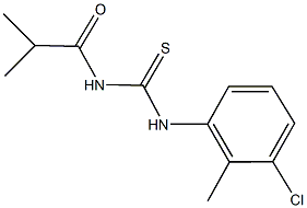 N-(3-chloro-2-methylphenyl)-N'-isobutyrylthiourea Struktur