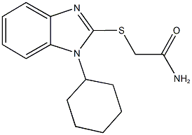 2-[(1-cyclohexyl-1H-benzimidazol-2-yl)sulfanyl]acetamide 化学構造式
