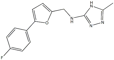 N-{[5-(4-fluorophenyl)-2-furyl]methyl}-N-(5-methyl-4H-1,2,4-triazol-3-yl)amine,,结构式