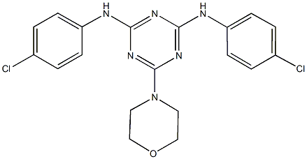 N~2~,N~4~-bis(4-chlorophenyl)-6-(4-morpholinyl)-1,3,5-triazine-2,4-diamine 结构式