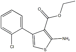 ethyl 2-amino-4-(2-chlorophenyl)-3-thiophenecarboxylate 结构式