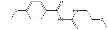 N-(4-ethoxybenzoyl)-N'-(2-methoxyethyl)thiourea,,结构式