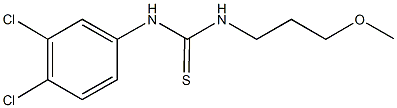 N-(3,4-dichlorophenyl)-N'-(3-methoxypropyl)thiourea 化学構造式