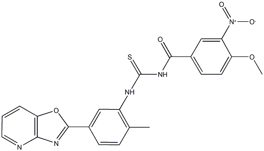 N-{3-nitro-4-methoxybenzoyl}-N'-(2-methyl-5-[1,3]oxazolo[4,5-b]pyridin-2-ylphenyl)thiourea|