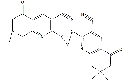 2-({[(3-cyano-7,7-dimethyl-5-oxo-5,6,7,8-tetrahydroquinolin-2-yl)sulfanyl]methyl}sulfanyl)-7,7-dimethyl-5-oxo-5,6,7,8-tetrahydroquinoline-3-carbonitrile