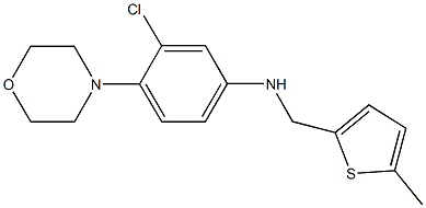 N-[3-chloro-4-(4-morpholinyl)phenyl]-N-[(5-methyl-2-thienyl)methyl]amine Structure