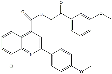 2-(3-methoxyphenyl)-2-oxoethyl 8-chloro-2-(4-methoxyphenyl)-4-quinolinecarboxylate Structure