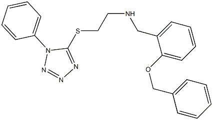 N-[2-(benzyloxy)benzyl]-N-{2-[(1-phenyl-1H-tetraazol-5-yl)sulfanyl]ethyl}amine,,结构式