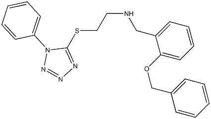 N-[2-(benzyloxy)benzyl]-N-{2-[(1-phenyl-1H-tetraazol-5-yl)sulfanyl]ethyl}amine Structure