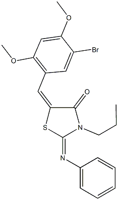  5-(5-bromo-2,4-dimethoxybenzylidene)-2-(phenylimino)-3-propyl-1,3-thiazolidin-4-one