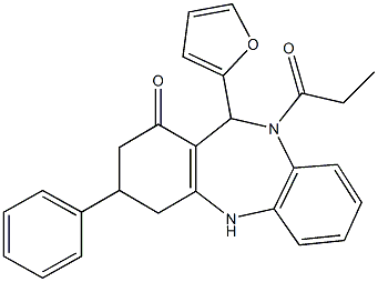  11-(2-furyl)-3-phenyl-10-propionyl-2,3,4,5,10,11-hexahydro-1H-dibenzo[b,e][1,4]diazepin-1-one