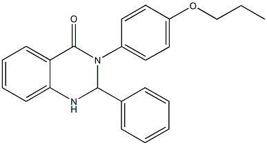 2-phenyl-3-(4-propoxyphenyl)-2,3-dihydroquinazolin-4(1H)-one Struktur