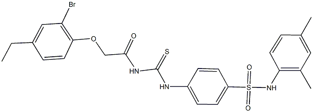 4-[({[(2-bromo-4-ethylphenoxy)acetyl]amino}carbothioyl)amino]-N-(2,4-dimethylphenyl)benzenesulfonamide