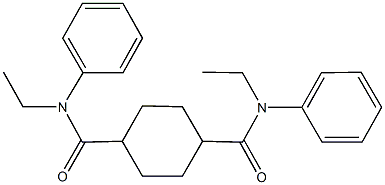 N~1~,N~4~-diethyl-N~1~,N~4~-diphenyl-1,4-cyclohexanedicarboxamide,,结构式