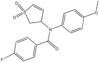 N-(1,1-dioxido-2,3-dihydro-3-thienyl)-4-fluoro-N-(4-methoxyphenyl)benzamide Structure