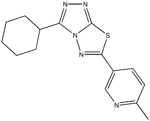 3-cyclohexyl-6-(6-methyl-3-pyridinyl)[1,2,4]triazolo[3,4-b][1,3,4]thiadiazole Structure