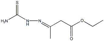 ethyl 3-[(aminocarbothioyl)hydrazono]butanoate 化学構造式