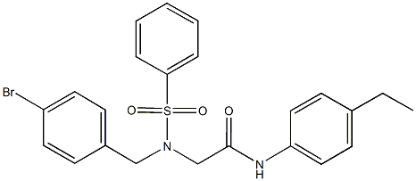 2-[(4-bromobenzyl)(phenylsulfonyl)amino]-N-(4-ethylphenyl)acetamide Structure