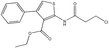 ethyl 2-[(3-chloropropanoyl)amino]-4-phenyl-3-thiophenecarboxylate|