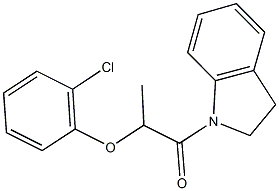 2-chlorophenyl 2-(2,3-dihydro-1H-indol-1-yl)-1-methyl-2-oxoethyl ether|