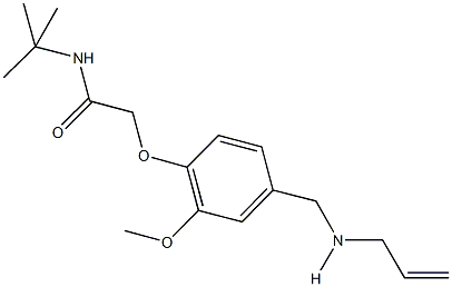2-{4-[(allylamino)methyl]-2-methoxyphenoxy}-N-(tert-butyl)acetamide Struktur
