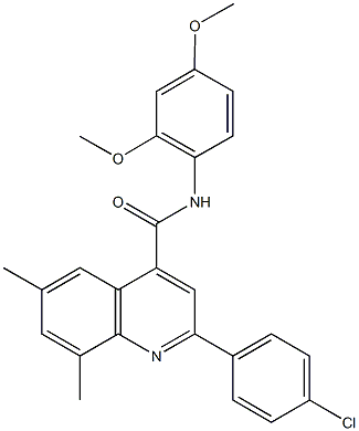 2-(4-chlorophenyl)-N-(2,4-dimethoxyphenyl)-6,8-dimethyl-4-quinolinecarboxamide