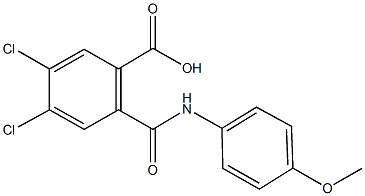 4,5-dichloro-2-[(4-methoxyanilino)carbonyl]benzoic acid Structure