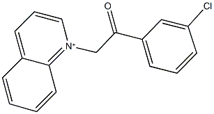 1-[2-(3-chlorophenyl)-2-oxoethyl]quinolinium 结构式