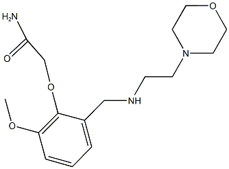 2-[2-methoxy-6-({[2-(4-morpholinyl)ethyl]amino}methyl)phenoxy]acetamide,,结构式